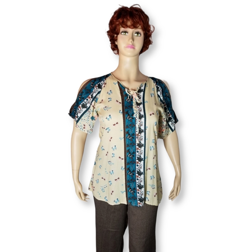 REBORN HI-LO COLD SHOULDER TUNIC SZ 1X - Picture 8 of 12